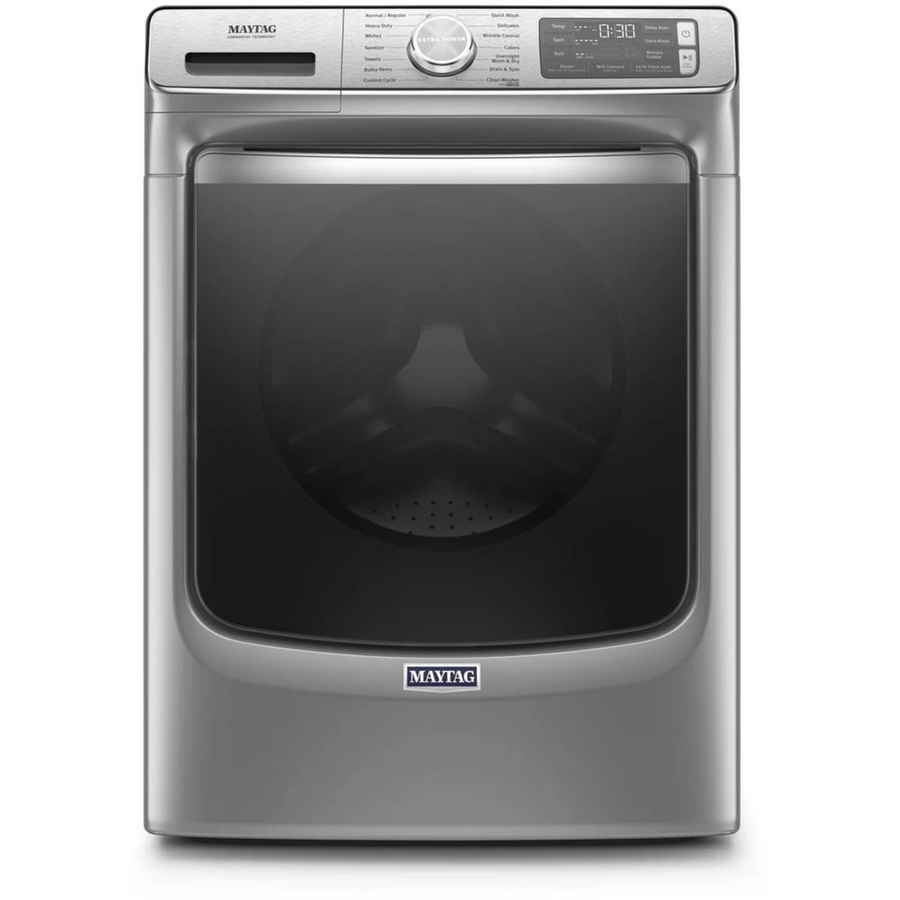 Maytag 5.0 cu. ft. Smart Front Load Washer with Extra Power and 24-Hr Fresh Hold® Option MHW8630HC - Scratch & Dent (Minor) and Maytag 7.3-cu ft Stackable Vented Electric Dryer Energy Star Certified MED5630HC - Scratch & Dent (Minor)