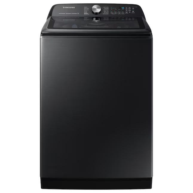 Samsung 5.1 cu. ft. Smart Top Load Washer with ActiveWave™ Agitator and Super Speed Wash WA51A5505AV - Certified Refurbished and Samsung 7.4 Cu. Ft. Smart Electric Dryer with Steam Sanitize+ in Black 16298 - DVE55CG7100V - Scratch & Dent (Minor)