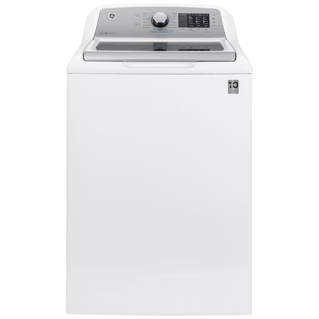 GE® ENERGY STAR® 4.8 cu. ft. Capacity Washer with Sanitize w/Oxi in White GTW720BSNWS - Certified Refurbished and GE White Electric Aluminized Alloy Drum 7.2 Cu. Ft. Dryer with Sensor Dry and Extended Tumble GTD45EASJWS - Certified Refurbished