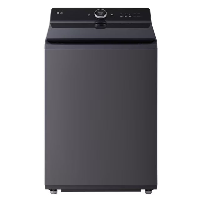LG  5.5 Cu. Ft. High Efficiency Smart Top Load Washer with EasyUnload WT8600CB - Scratch & Dent (Minor) and LG 7.3 cu. ft. Ultra Large Capacity Rear Control Electric Dryer with LG EasyLoad™ Door and TurboSteam™ DLEX8600BE - Scratch & Dent (Minor)