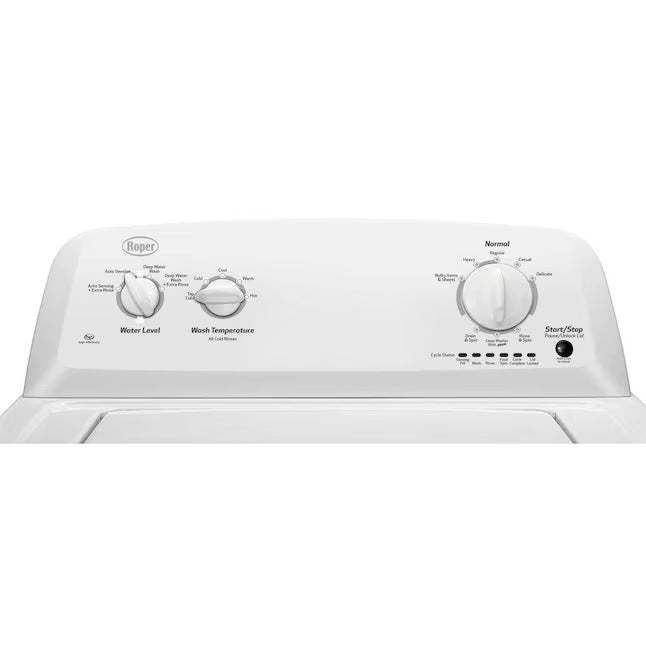 Roper White 3.5 Cu. Ft. Top Load High Efficiency Washer with Agitator RTW4516FW - Certified Refurbished