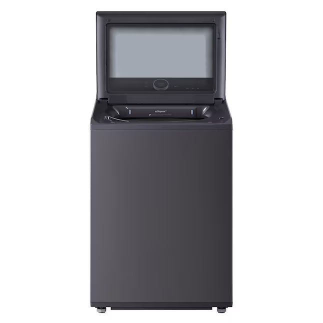 LG  5.5 Cu. Ft. High Efficiency Smart Top Load Washer with EasyUnload WT8600CB - Scratch & Dent (Minor) and LG 7.3 cu. ft. Ultra Large Capacity Rear Control Electric Dryer with LG EasyLoad™ Door and TurboSteam™ DLEX8600BE - Scratch & Dent (Minor)