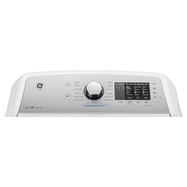GE® ENERGY STAR® 4.8 cu. ft. Capacity Washer with Sanitize w/Oxi in White GTW720BSNWS - Certified Refurbished and GE White Electric Aluminized Alloy Drum 7.2 Cu. Ft. Dryer with Sensor Dry and Extended Tumble GTD45EASJWS - Certified Refurbished