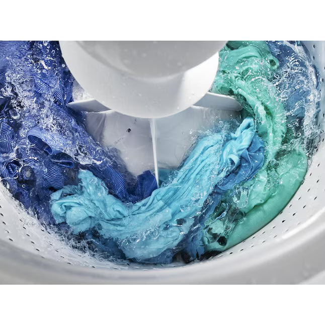 Amana Top Load 3.5 Cu. Ft. Washer with Dual Action Agitator, and Porcelain Tub NTW4516FW - Certified Refurbished and Amana 6.5 Cu. Ft. Electric Dryer with Wrinkle Shield Option and Automatic Dryness Control 16282 - NED4655EW - Scratch & Dent (Minor)