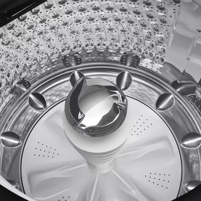 Samsung 5.1 cu. ft. Smart Top Load Washer with ActiveWave™ Agitator and Super Speed Wash WA51A5505AV - Certified Refurbished and Samsung 7.4 Cu. Ft. Smart Electric Dryer with Steam Sanitize+ in Black 16298 - DVE55CG7100V - Scratch & Dent (Minor)