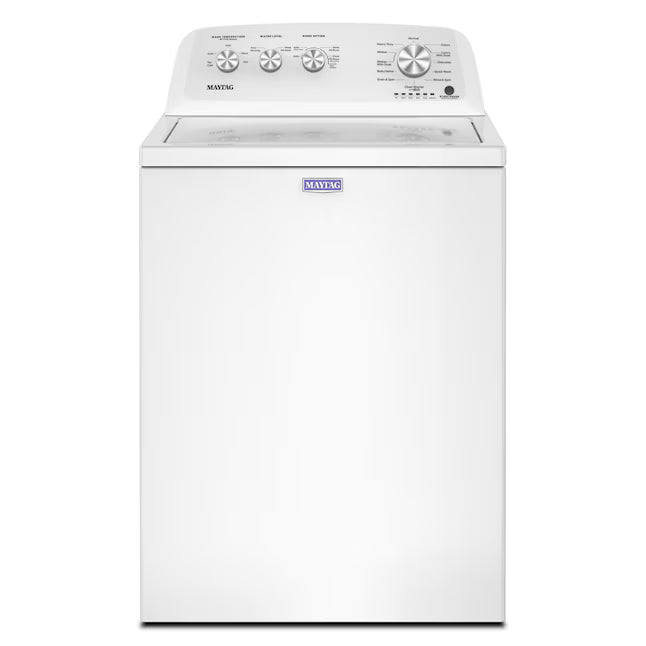 Maytag Top Load 3.8 cu. ft. Washer with Deep Fill and Quick Wash Cycle MVW4005SW - Open Box and Maytag Top Load Electric Wrinkle Prevent 7.0 cu. ft. Dryer with Auto Dry MED4005SW - Scratch & Dent (Moderate)
