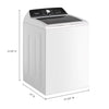 Whirlpool 4.6 Cu. Ft. Top Load Impeller Washer with Built-in Faucet WTW5020SW  - Scratch & Dent (Minor) and Whirlpool 7.0 cu. ft. Electric Dryer with Hamper Door 16030 - WED5010LW - Open Box