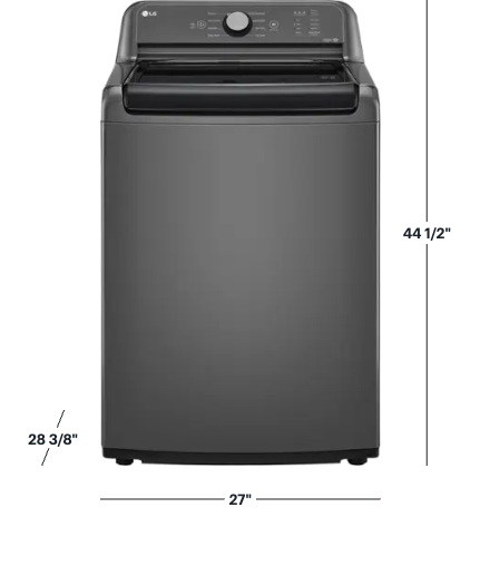 Pictures of LG 4.1 cu. ft. Top Load Washer with 4-Way Agitator® and TurboDrum™ Technology WT6105CM and LG 7.3 cu. ft. Gas Dryer with Dial-A Cycle Knob ENERGY STAR and FlowSense Duct Clogging Indicator 15025 - DLG6101M - Open Box - Neu Appliance Outlet - Discount Appliance Outlet in Austin, Tx