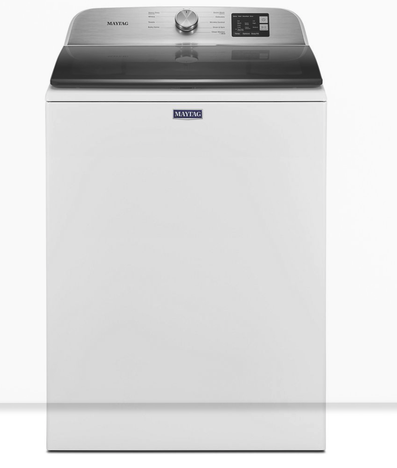 Maytag Top Load 4.8 cu ft Washer with Deep Fill and Slow-Close Glass Lid 30133SD155 - MVW6200KW - Scratch & Dent (Moderate)