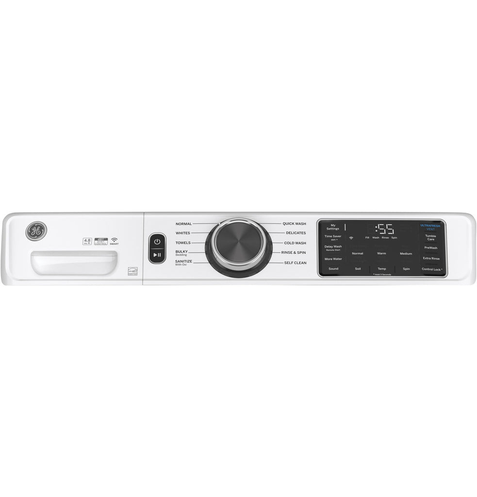 GE ENERGY STAR 4.8 cu. ft. Capacity Smart Front Load Washer with UltraFresh Vent System with OdorBlock GFW550SSNWW - New in Box and GE ENERGY STAR 7.8 cu. ft. Smart Frontload Electric Dryer with Sensor Dry 15021 - GFD55ESSNWW - New in Box