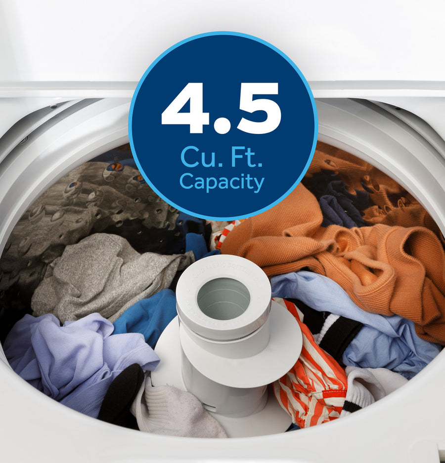 GE® 4.5 cu. ft. Capacity Washer with Stainless Steel Basket GTD48EASWWB - Certified Refurbished and GE 7.2 cu. ft. Capacity Electric Dryer with Up To 120 ft. Venting and Extended Tumble - GTD48GASWWB - New in Box