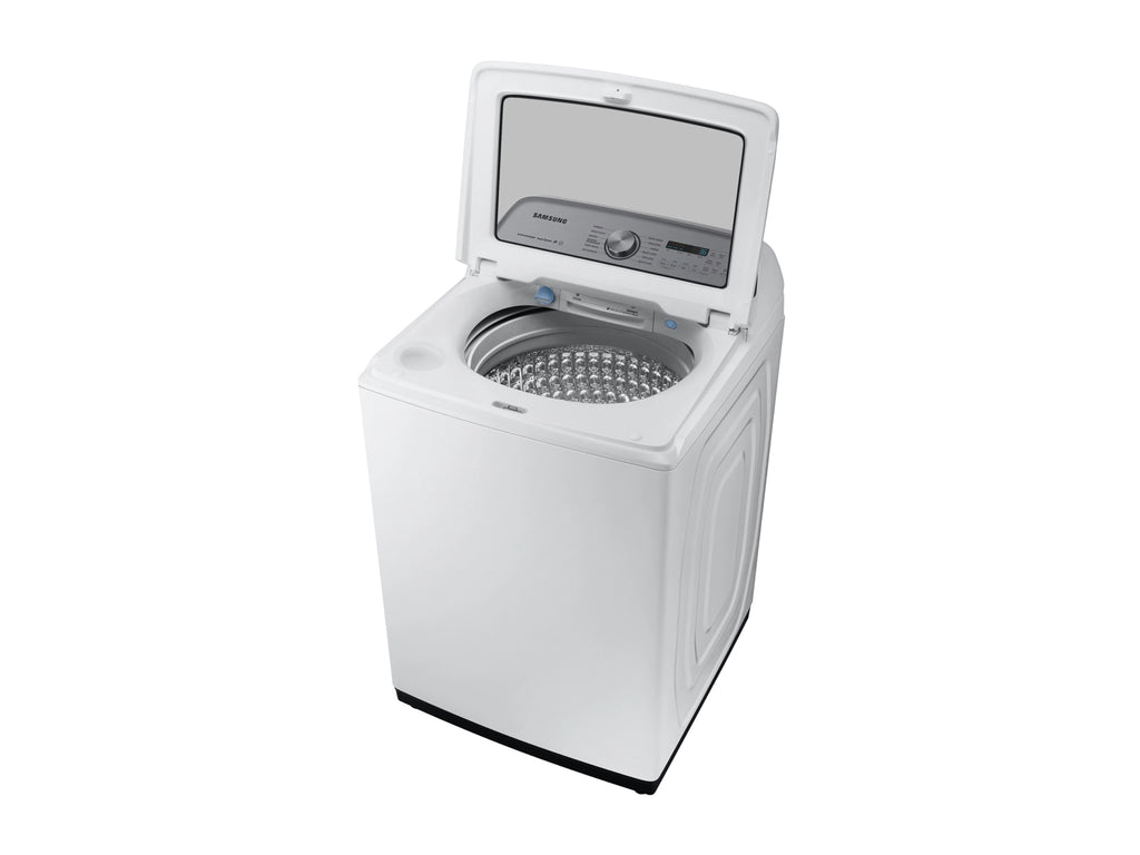 Pictures of Samsung White Top Load 5.0 Cu. Ft. Washer with Super Speed WA50R5400AW - Certified Refurbished and Samsung White Electric 7.4 Cu. Ft. Dryer with Sensor Dry 16035 - DVE50R5200W - Certified Refurbished - Neu Appliance Outlet - Discount Appliance Outlet in Austin, Tx