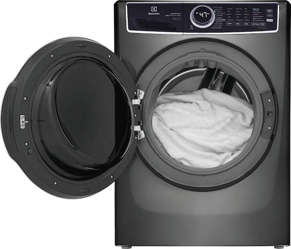 Electrolux Titanium Front Load 600 Series 4.5 Cu. Ft. Washer with Smartboost ELFW7637AT - Scratch & Dent (Major) and Electrolux Frontload Electric Steam Dryer 16071 - ELFE7537AT - Scratch & Dent (Minor)