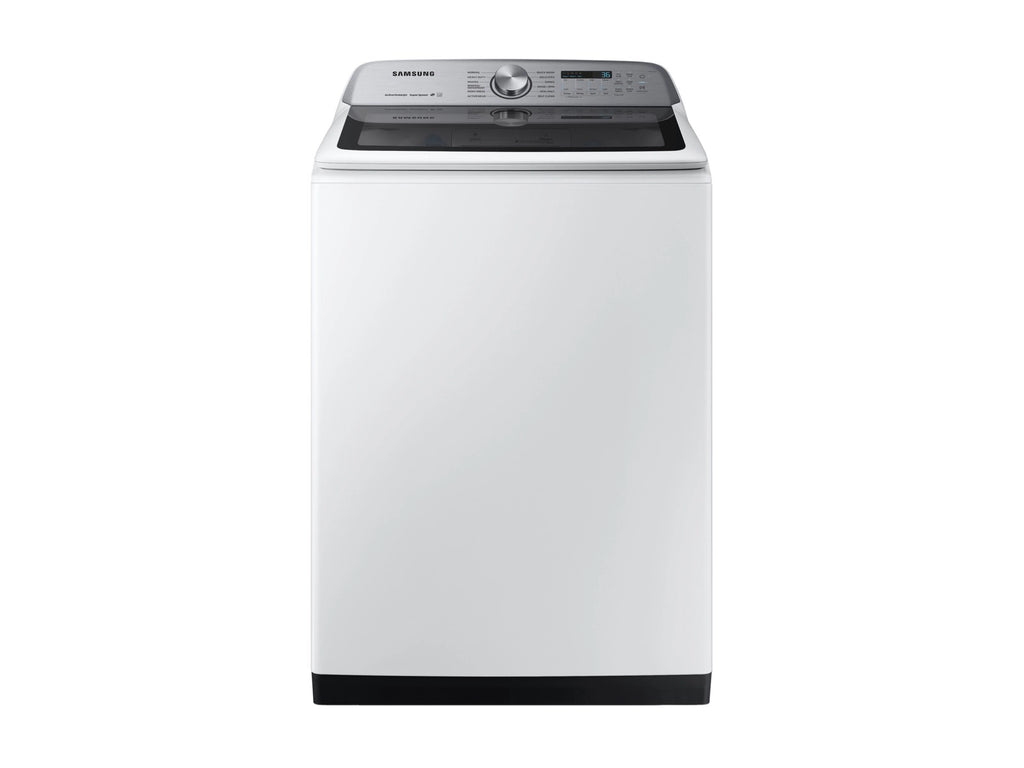 Pictures of Samsung White Top Load 5.0 Cu. Ft. Washer with Super Speed WA50R5400AW - Certified Refurbished and Samsung White Electric 7.4 Cu. Ft. Dryer with Sensor Dry 16035 - DVE50R5200W - Certified Refurbished - Neu Appliance Outlet - Discount Appliance Outlet in Austin, Tx