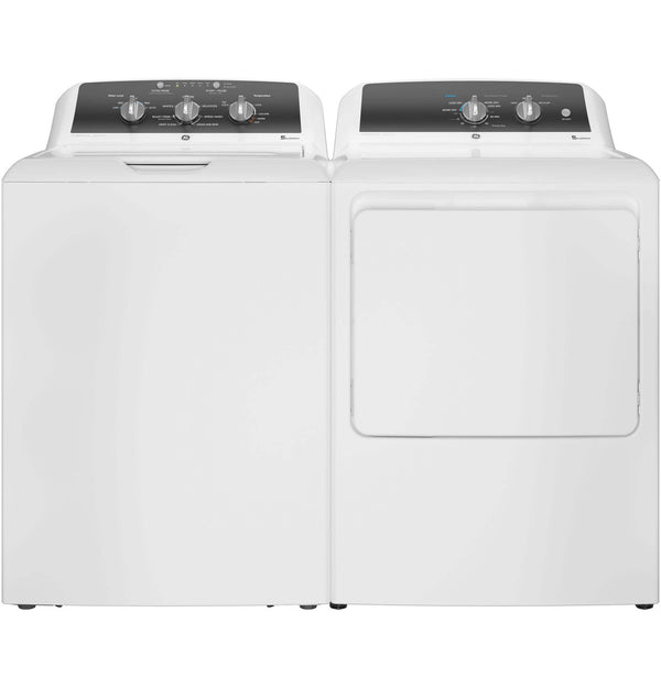 GE Commercial 4.3 cu. ft. Capacity Washer with Stainless Steel Basket with Deep Clean GTW525ACWWB - New in Box and GE Commercial Quality 6.2 cu. ft. Capacity Electric Dryer with Up To 120 ft. Venting GTX52EASPWB - New in Box