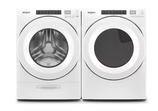 Whirlpool Closet Depth Front Load 4.3 Cu. Ft. Washer with Intuitive Controls WFW560CHW - Certified Refurbished and Whirlpool 7.4 cu. ft. ENERGY STAR Front Load Electric Dryer with Long Vent 16283 - WED560LHW - Certified Refurbished