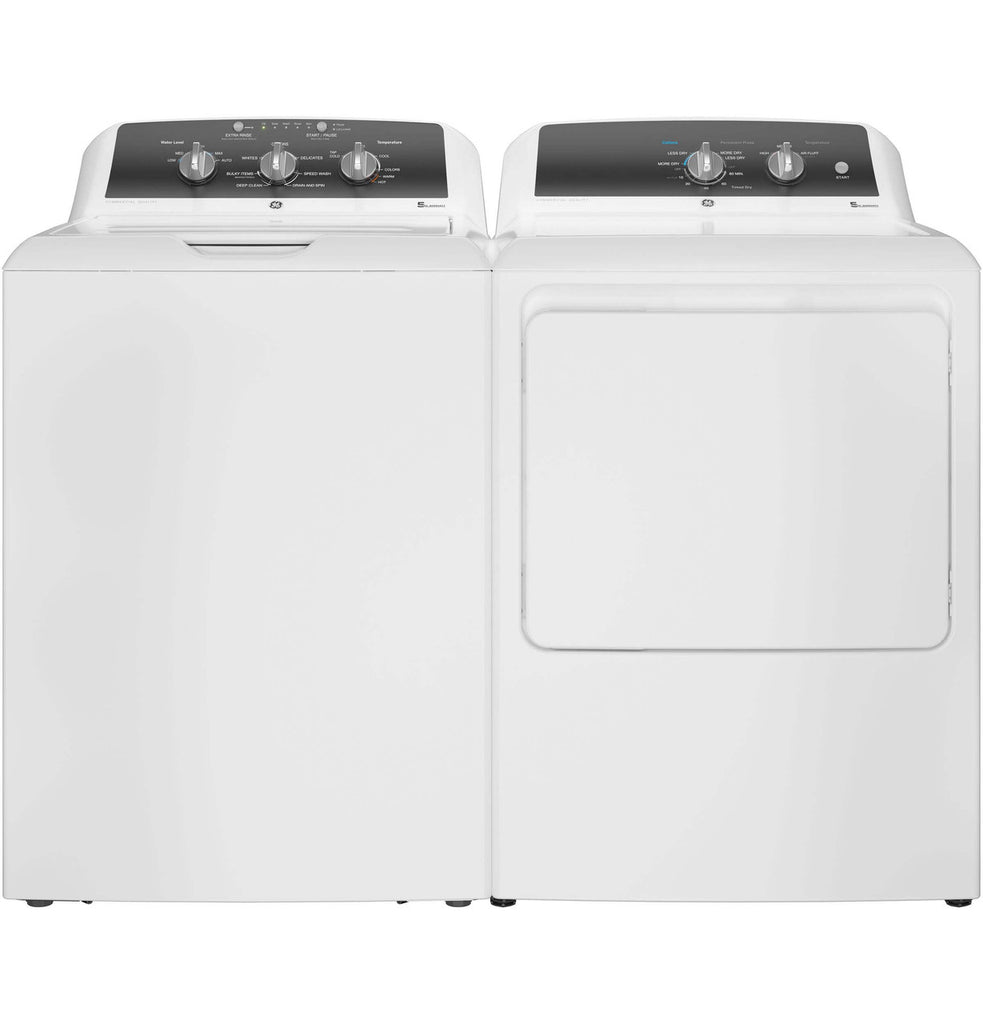 Pictures of GE Commercial 4.3 cu. ft. Capacity Washer with Stainless Steel Basket with Deep Clean GTW525ACWWB - New in Box and GE Commercial Quality 6.2 cu. ft. Capacity Electric Dryer with Up To 120 ft. Venting GTX52EASPWB - New in Box - Neu Appliance Outlet - Discount Appliance Outlet in Austin, Tx