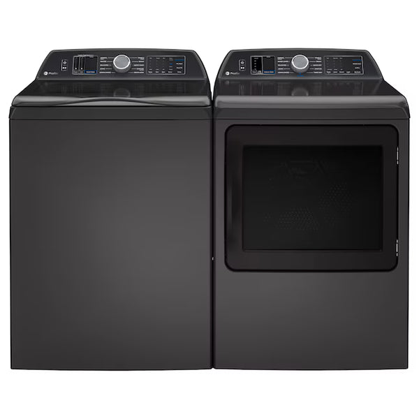GE Profile™ ENERGY STAR® 5.4 cu. ft. Capacity Washer with Smarter Wash Technology PTW700BPTDG - New In Box and GE Profile™ ENERGY STAR® 7.4 cu. ft. Capacity Smart Electric Dryer with Sanitize Cycle and Sensor Dry GES9920E - PTD70EBPTDG - New In Box