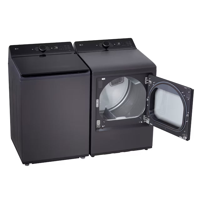 LG Impeller Extra Large 5.5-cu ft Top-Load Washer in Matte Black WT8400CB - Open Box and LG 7.3-cu ft Vented Gas Dryer in Matte Black DLG8401BE - Scratch & Dent (Minor)