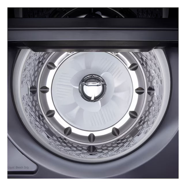 LG 5.3 cu. ft. Smart Top Load Washer with 4-Way® Agitator and AI Sensing EasyUnload™ WT8405CB - Scratch & Dent (Minor) and LG 7.3 cu. ft. Rear Control Electric Dryer with LG EasyLoad™ Door and AI Sensing 16250 - DLE8400BE - Scratch & Dent (Minor)