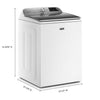 Pictures of Maytag 4.7 cu. ft. Smart Top Load Washing Machine with Extra Power Button and Deep Fill option MVW6230HW - Open Box and Maytag ENERGY STAR Smart Capable 7.4 cu. ft. Electric Steam Dryer with Extra Power Button MED7230HW - Open Box - Neu Appliance Outlet - Discount Appliance Outlet in Austin, Tx