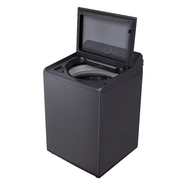 LG 5.3 cu. ft. Smart Top Load Washer with 4-Way® Agitator and AI Sensing EasyUnload™ WT8405CB - Scratch & Dent (Minor) and LG 7.3 cu. ft. Rear Control Electric Dryer with LG EasyLoad™ Door and AI Sensing 16250 - DLE8400BE - Scratch & Dent (Minor)