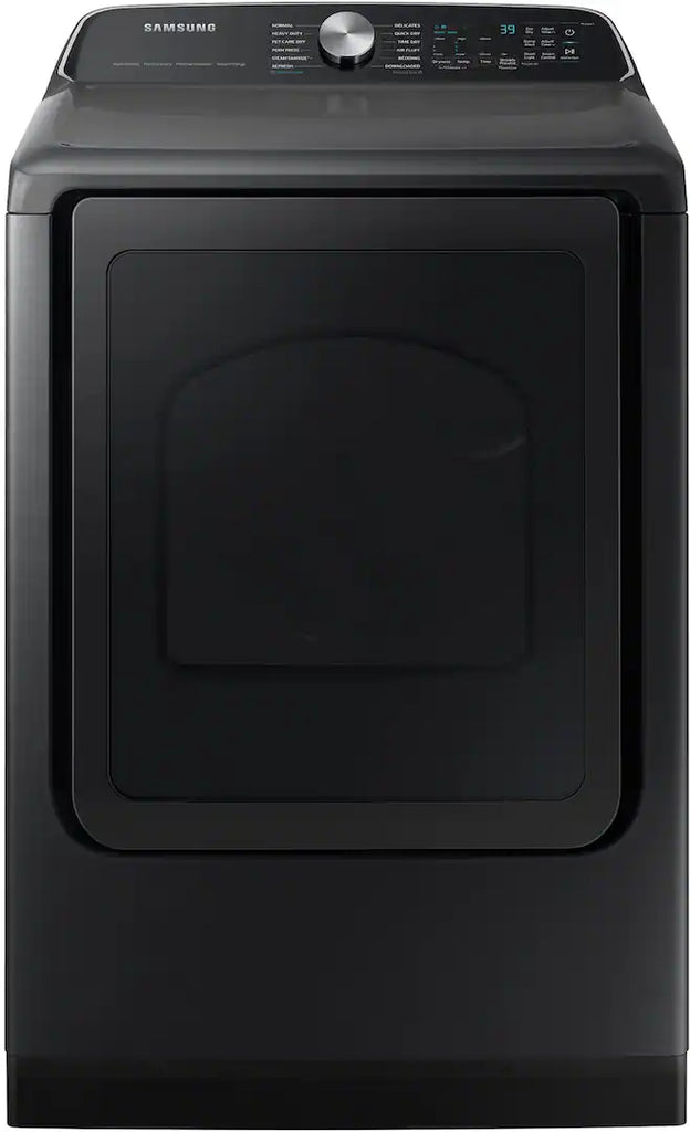 Samsung 7.4 Cu. Ft. Smart Electric Dryer with Steam Sanitize+ in Black 5SD258 - DVE55CG7100V - Scratch & Dent (Minor)