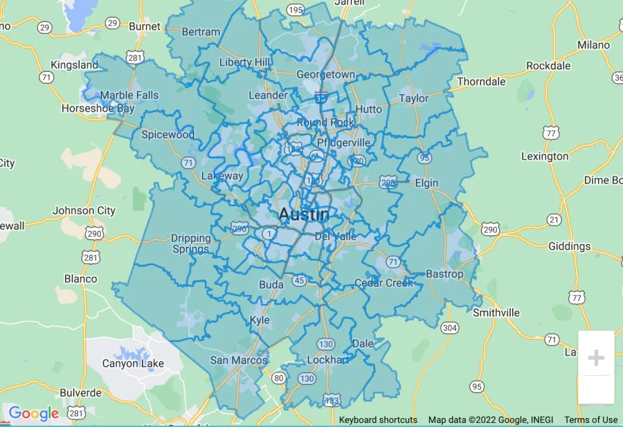 Neu delivery area map