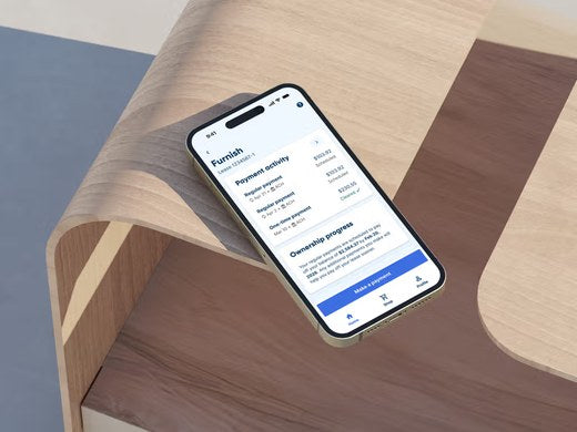 The Koalafi lease app on a phone